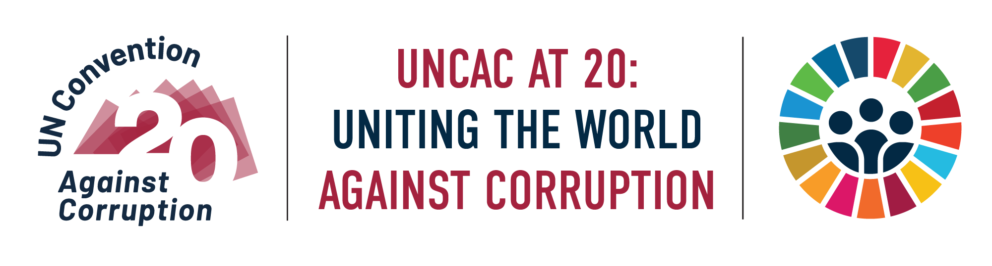 UNCAC at 20: Uniting the World Against Corruption Logo